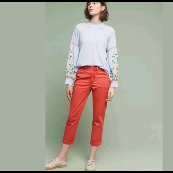 NWT Anthropologie Relaxed Chino Trousers, 26P - Picture 1 of 4